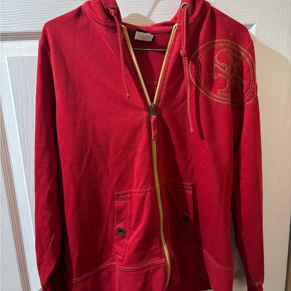 NFL Red San Francisco Women's Zip-Up Hoodie